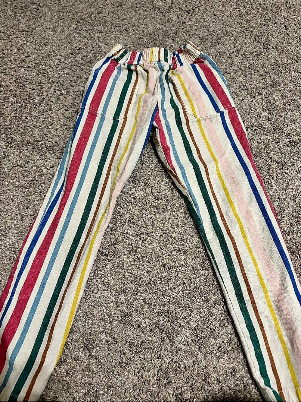 Mini Boden Girls Striped Jeans
